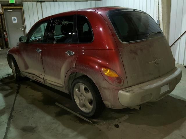 3C4FY58BX2T337304 - 2002 CHRYSLER PT CRUISER RED photo 3