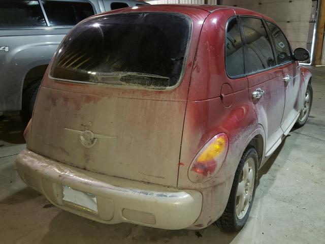 3C4FY58BX2T337304 - 2002 CHRYSLER PT CRUISER RED photo 4