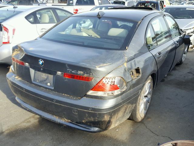 WBAGN63514DS55472 - 2004 BMW 745 LI GRAY photo 4