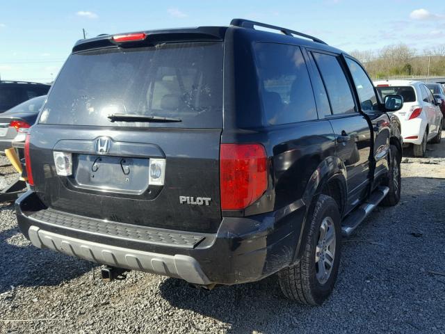 5FNYF185X4B011652 - 2004 HONDA PILOT EXL BLACK photo 4