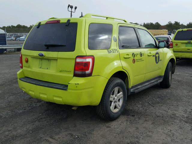 1FMCU49349KC41479 - 2009 FORD ESCAPE HYB GREEN photo 4