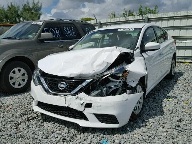 3N1AB7AP6GL661566 - 2016 NISSAN SENTRA S WHITE photo 2