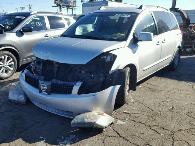 5N1BV28U45N113789 - 2005 NISSAN QUEST S SILVER photo 2