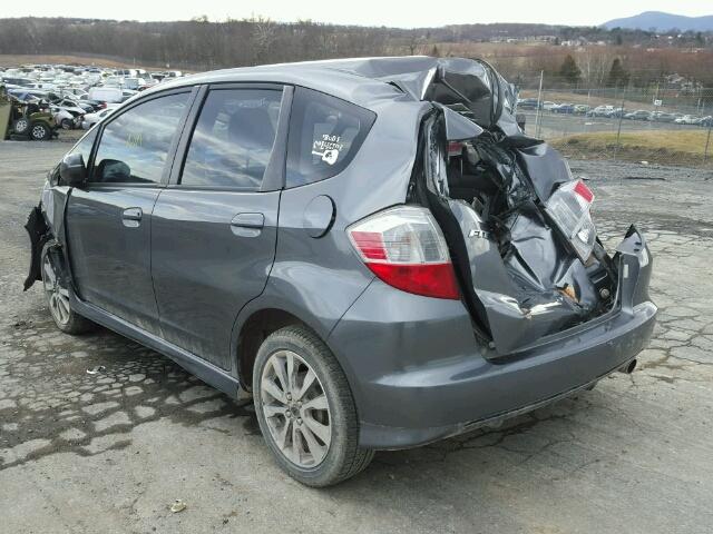 JHMGE8G5XCS006606 - 2012 HONDA FIT SPORT GRAY photo 3