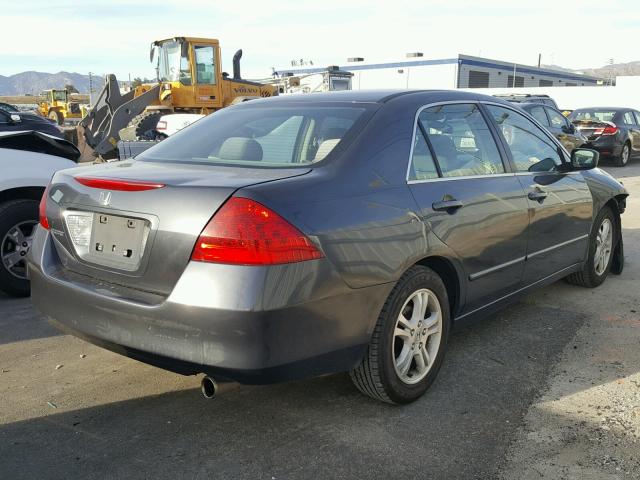 1HGCM56717A073659 - 2007 HONDA ACCORD EX GRAY photo 4