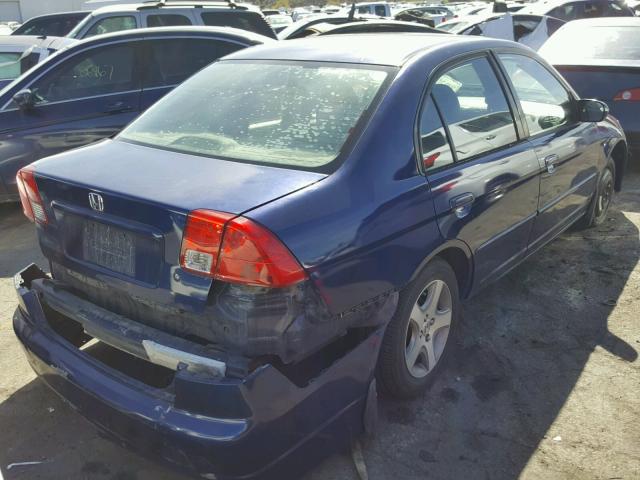 JHMES26764S001081 - 2004 HONDA CIVIC EX BLUE photo 4