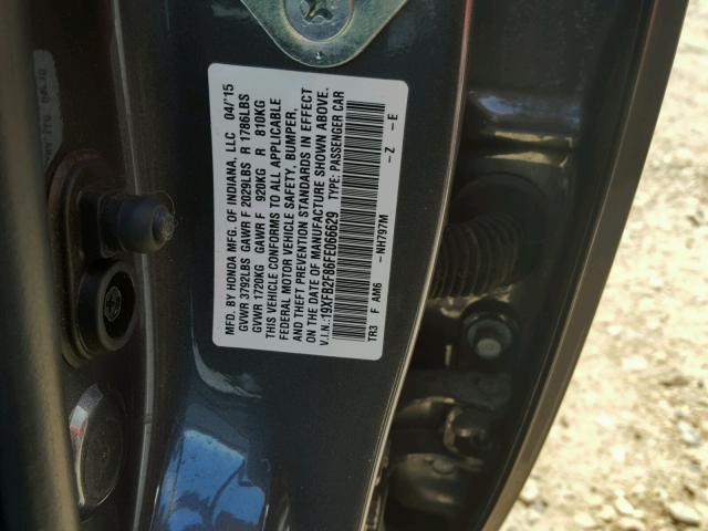 19XFB2F86FE066629 - 2015 HONDA CIVIC EX Boz foto 10