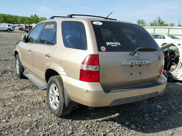 2HNYD18661H534651 - 2001 ACURA MDX TOURIN GOLD photo 3