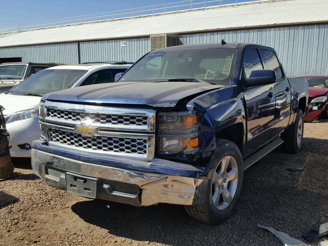 3GCPCRECXEG109226 - 2014 CHEVROLET SILVERADO BLUE photo 2