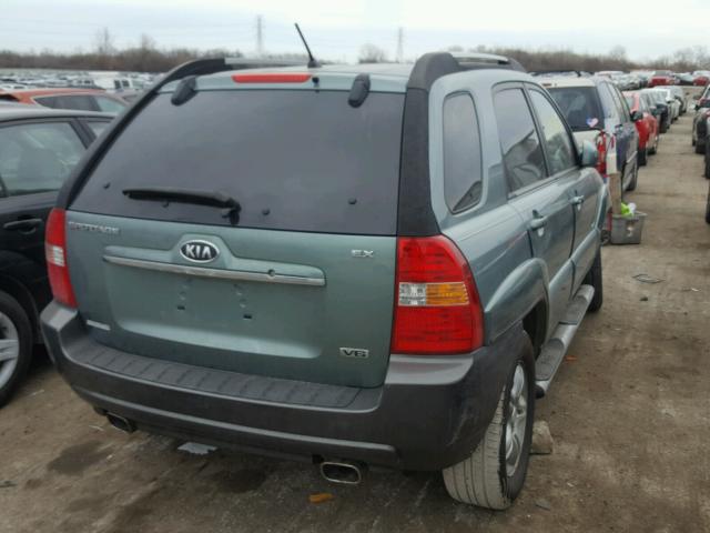 KNDJE723177371871 - 2007 KIA SPORTAGE E GREEN photo 4