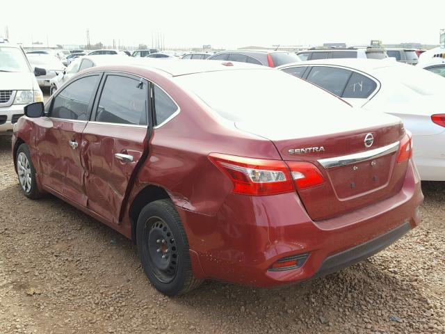 3N1AB7AP3GL657667 - 2016 NISSAN SENTRA S RED photo 3