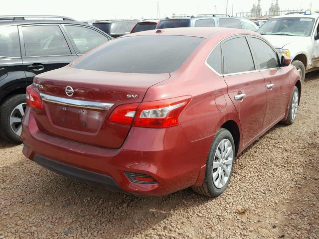 3N1AB7AP3GL657667 - 2016 NISSAN SENTRA S RED photo 4