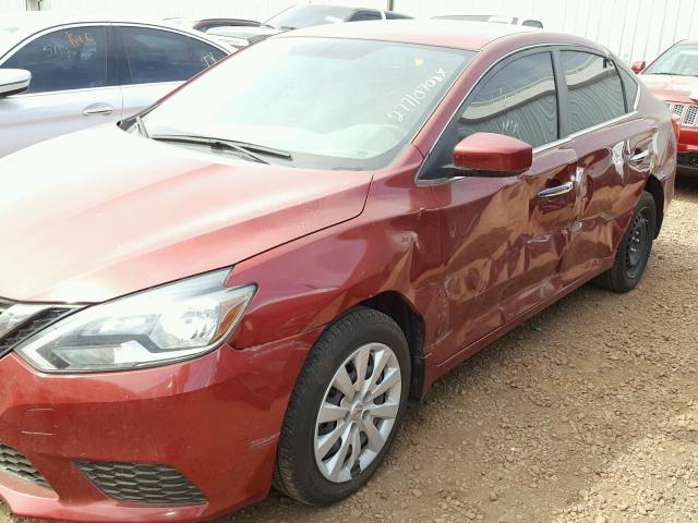 3N1AB7AP3GL657667 - 2016 NISSAN SENTRA S RED photo 9