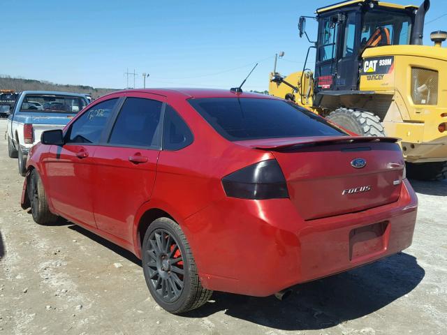 1FAHP3GN9BW114196 - 2011 FORD FOCUS SES RED photo 3