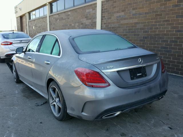 WDDWF4KB3GR164126 - 2016 MERCEDES-BENZ C 300 4MAT GRAY photo 3