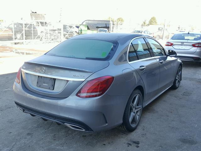 WDDWF4KB3GR164126 - 2016 MERCEDES-BENZ C 300 4MAT GRAY photo 4