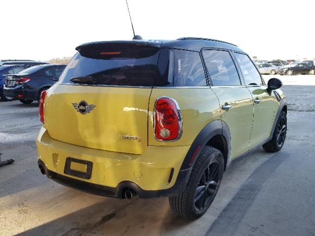 WMWZC3C55CWL87635 - 2012 MINI COOPER S C YELLOW photo 4