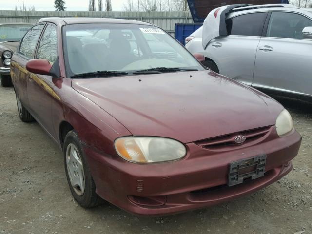 KNAFB121515035151 - 2001 KIA SEPHIA BAS MAROON photo 1