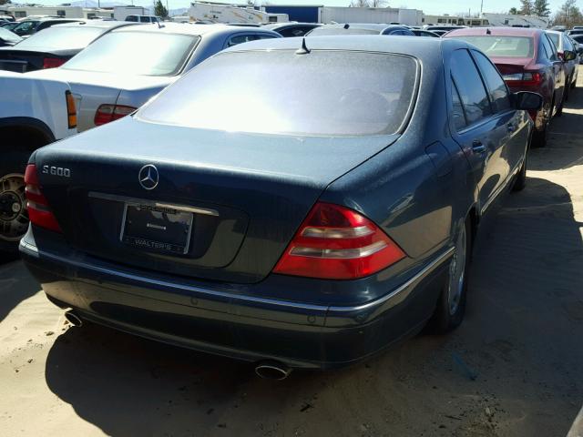 WDBNG78J81A153615 - 2001 MERCEDES-BENZ S 600 GREEN photo 4