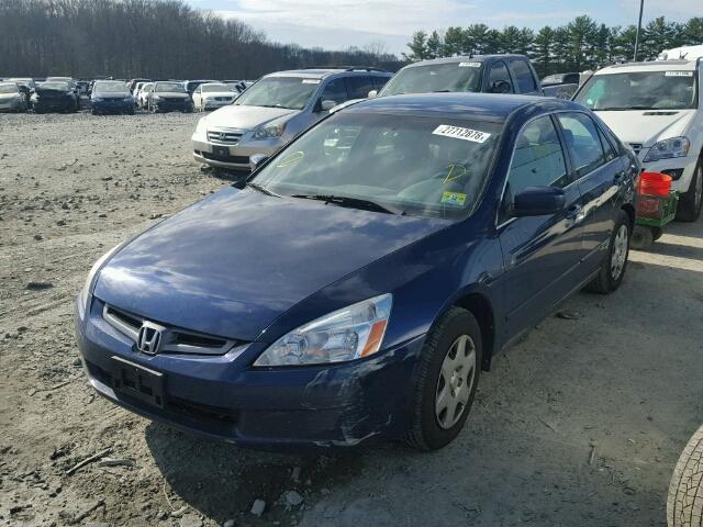 1HGCM56465A056763 - 2005 HONDA ACCORD LX BLUE photo 2