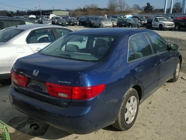 1HGCM56465A056763 - 2005 HONDA ACCORD LX BLUE photo 4