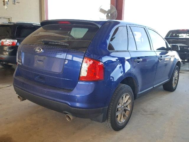 2FMDK3GC1DBE25434 - 2013 FORD EDGE SE BLUE photo 4