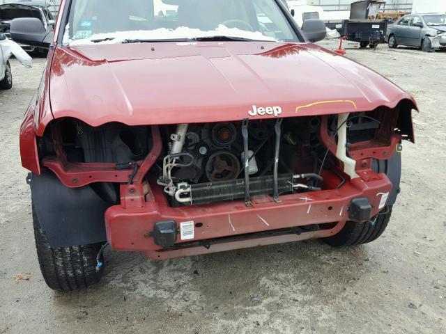 1J8GR48K36C141095 - 2006 JEEP GRAND CHER RED photo 9