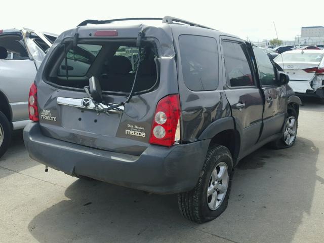 4F2YZ02Z76KM34983 - 2006 MAZDA TRIBUTE I GRAY photo 4