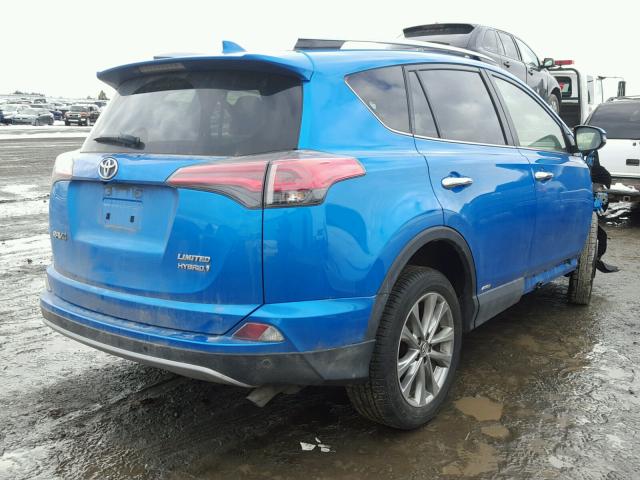 JTMDJREV8HD130717 - 2017 TOYOTA RAV4 HV LI BLUE photo 4