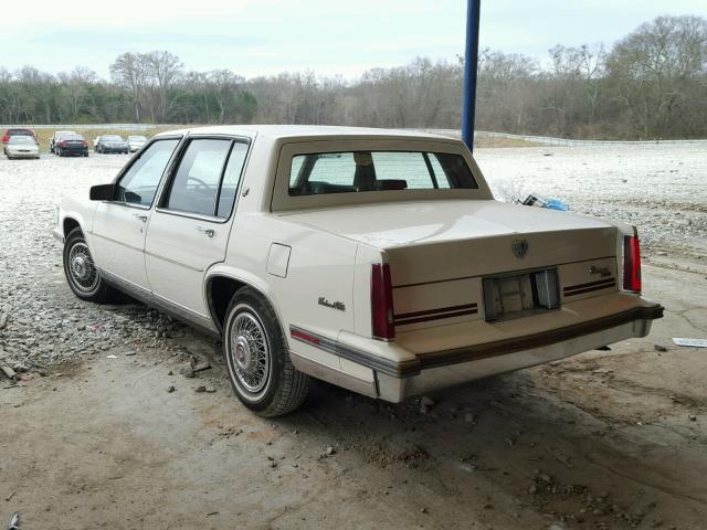 1G6CD515XJ4271010 - 1988 CADILLAC DEVILLE CREAM photo 3