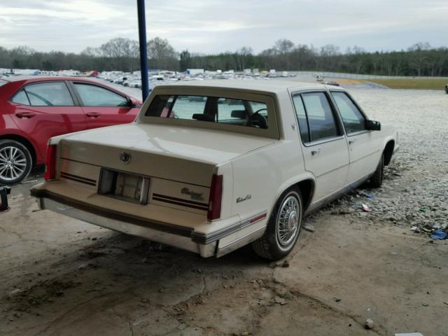 1G6CD515XJ4271010 - 1988 CADILLAC DEVILLE CREAM photo 4