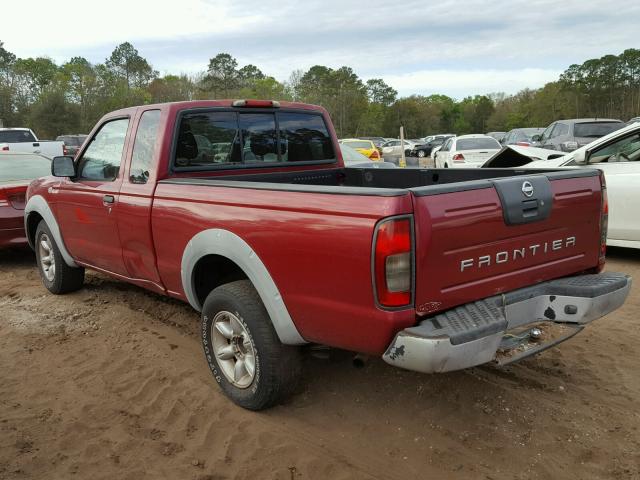 1N6DD26S42C346318 - 2002 NISSAN FRONTIER K MAROON photo 3