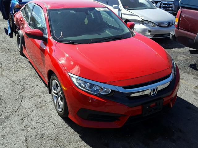 2HGFC2F59GH575205 - 2016 HONDA CIVIC LX RED photo 1