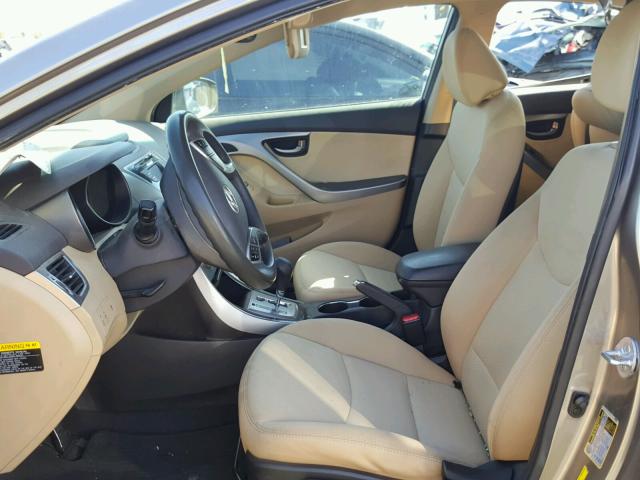 5NPDH4AE6DH286828 - 2013 HYUNDAI ELANTRA GL GOLD photo 5