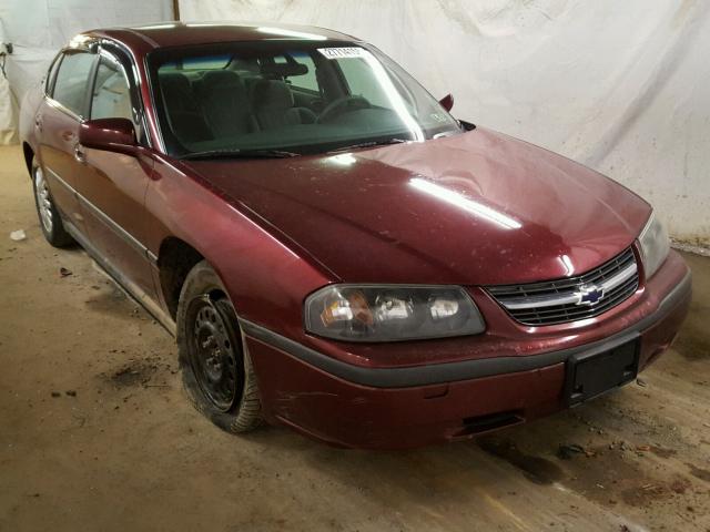 2G1WF55E919234860 - 2001 CHEVROLET IMPALA MAROON photo 1