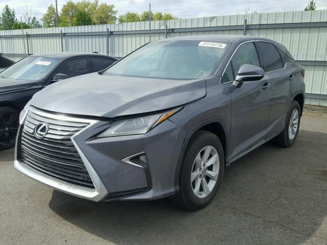 2T2BZMCA7GC023555 - 2016 LEXUS RX 350 GRAY photo 2