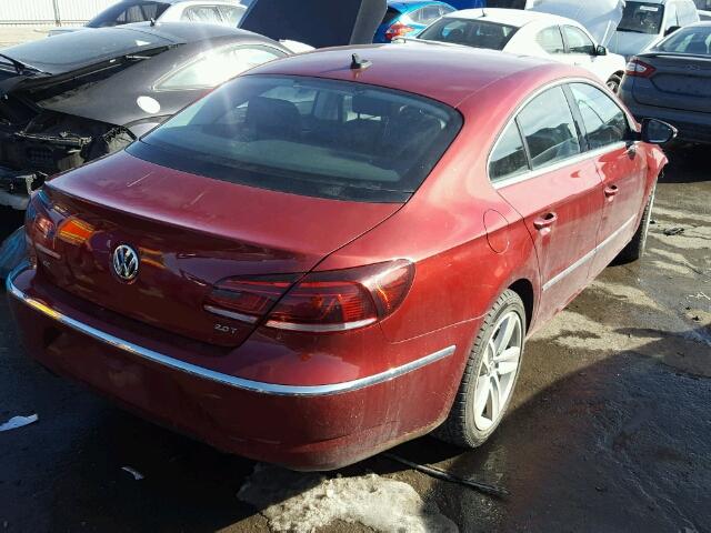 WVWBN7AN5DE567522 - 2013 VOLKSWAGEN CC SPORT MAROON photo 4