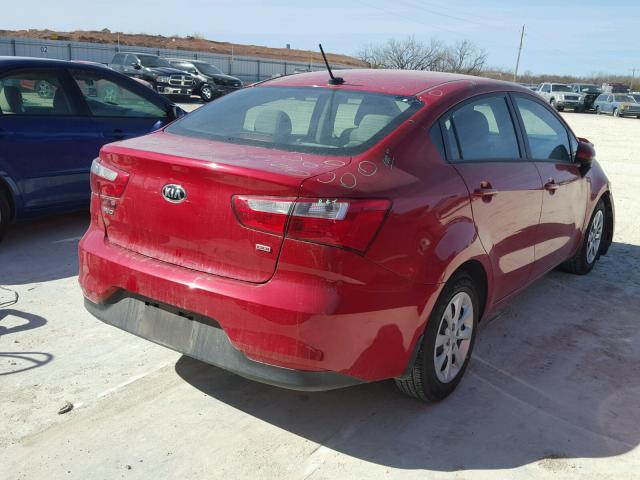 KNADM4A34H6071438 - 2017 KIA RIO LX Կարմիր լուսանկար 4