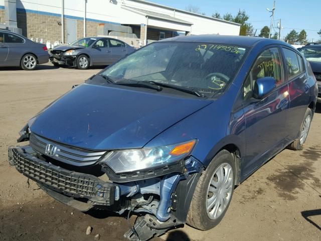 JHMZE2H57AS006502 - 2010 HONDA INSIGHT LX BLUE photo 2