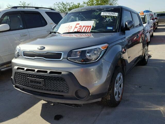 KNDJN2A20F7118289 - 2015 KIA SOUL GRAY photo 2