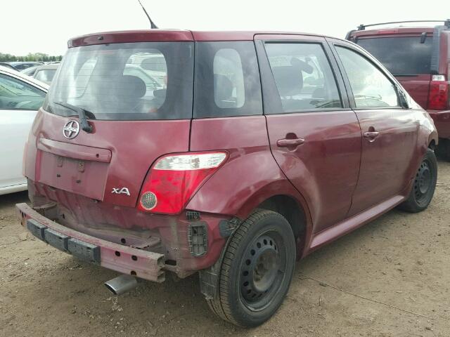 JTKKT624460156076 - 2006 TOYOTA SCION XA BURGUNDY photo 4