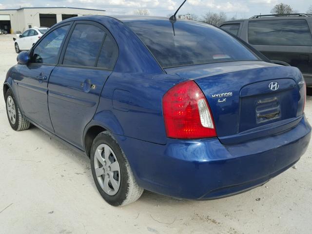 KMHCN46C56U017428 - 2006 HYUNDAI ACCENT GLS BLUE photo 3