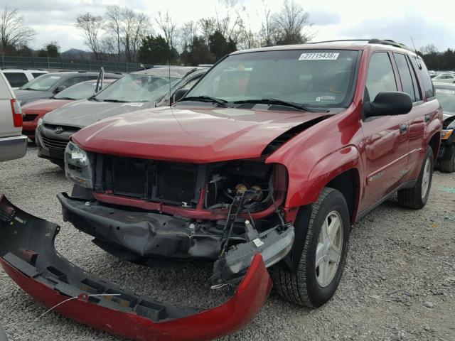 1GNDS13S332375072 - 2003 CHEVROLET TRAILBLAZE RED photo 2