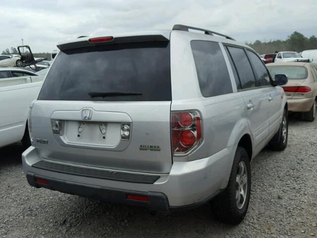 5FNYF284X6B037412 - 2006 HONDA PILOT EX SILVER photo 4