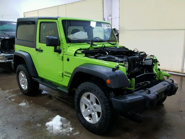 1C4AJWAGXDL516371 - 2013 JEEP WRANGLER S GREEN photo 1