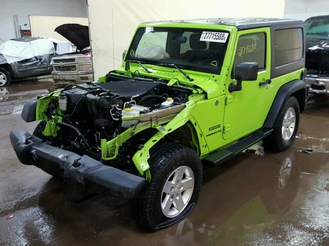 1C4AJWAGXDL516371 - 2013 JEEP WRANGLER S GREEN photo 2