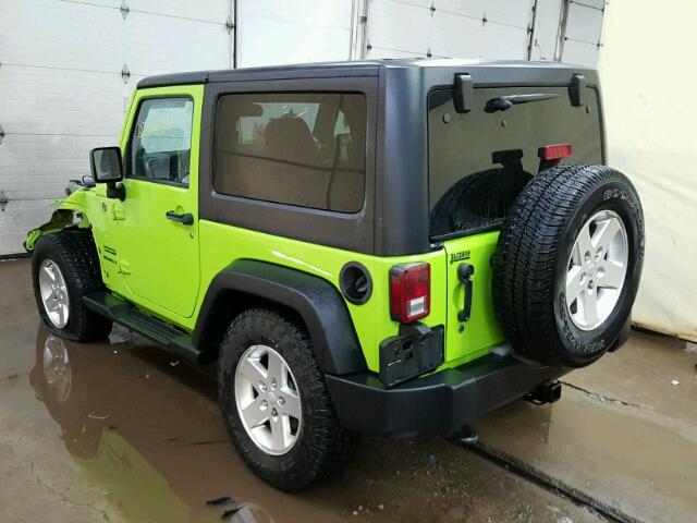 1C4AJWAGXDL516371 - 2013 JEEP WRANGLER S GREEN photo 3