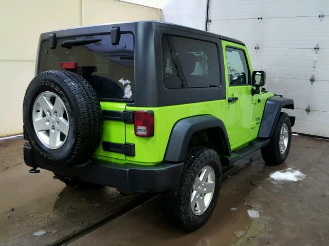 1C4AJWAGXDL516371 - 2013 JEEP WRANGLER S GREEN photo 4