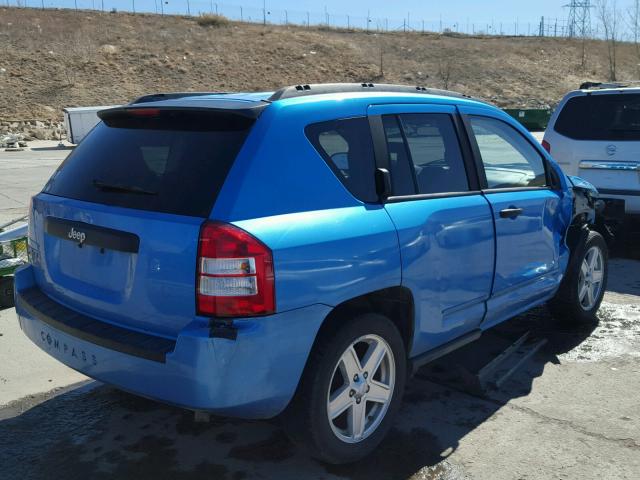 1J4FF47B29D101919 - 2009 JEEP COMPASS SP BLUE photo 4