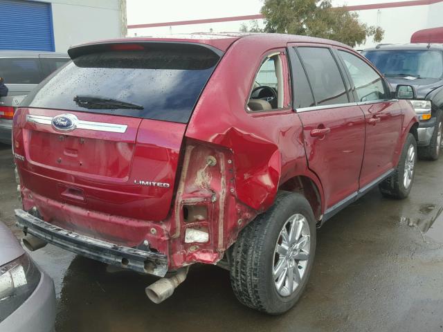 2FMDK3KC5DBB71184 - 2013 FORD EDGE LIMIT RED photo 4